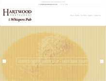 Tablet Screenshot of hartwoodrestaurant.com